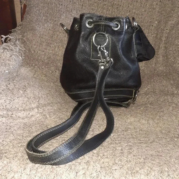 Stone Ridge-Genuine Thick Black Leather-Backpack-2 Back Straps-1 Top Handle-NM - Picture 5 of 8